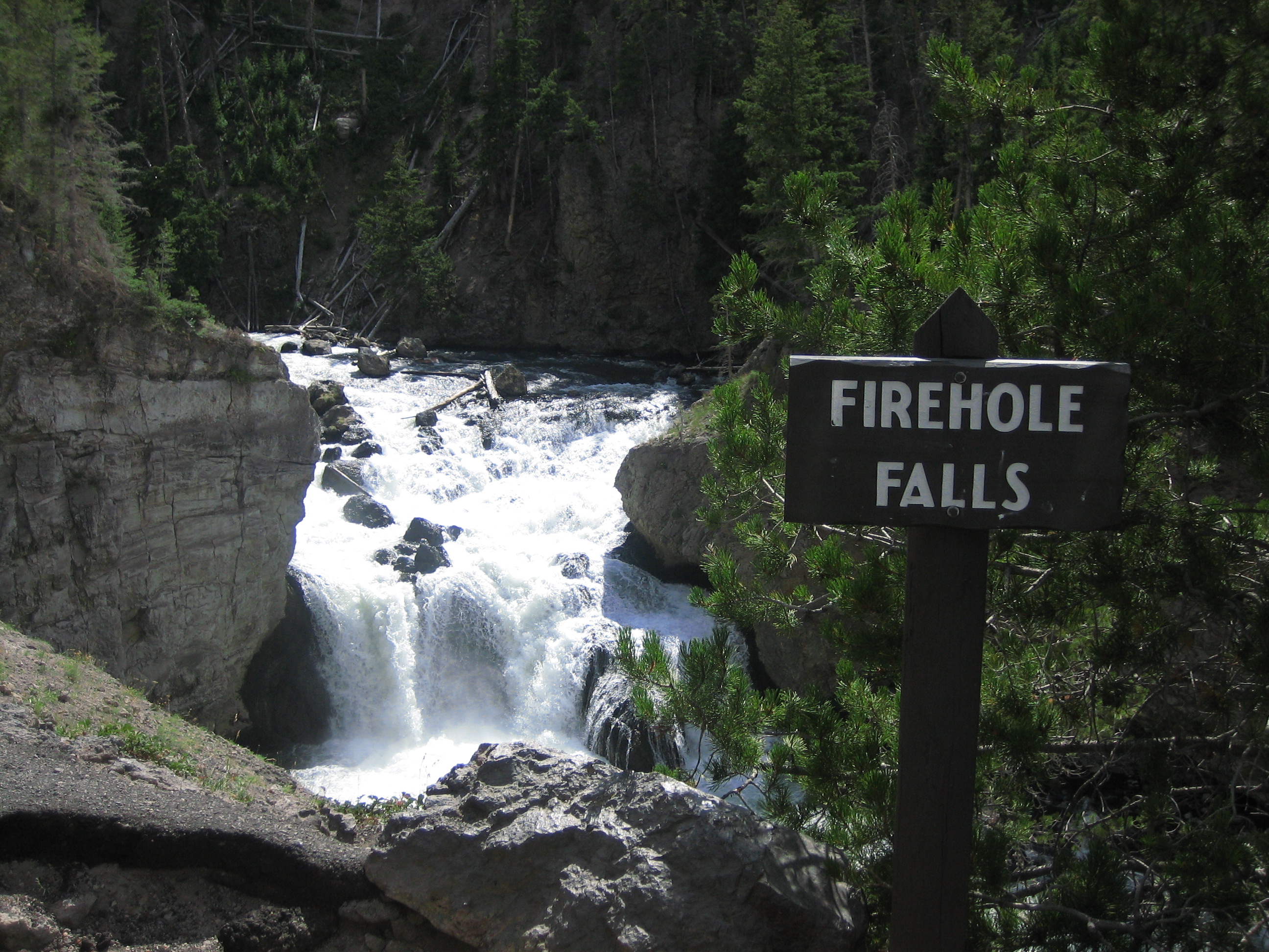 Firehole Falls in Yellowstone NP